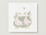 Veille sur toi ⚜ VST-CARTE-029 Carte de souhaits - Duo d'oies - Veille sur toi vendu par Veille sur toi