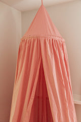 Veille sur toi ⚜ VST-CIEL-TOILE-ROSE Ciel de lit en coton - Rose antique - Veille sur toi vendu par Veille sur toi