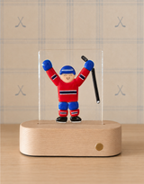 Veille sur toi ⚜ VST-LTV-015 Plaque de verre pour lampe de table - Joueur de hockey - Veille sur toi vendu par Veille sur toi
