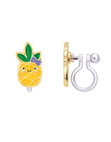 Boucles d'oreilles à clip en émail - Ananas - Girl Nation vendu par Veille sur toi