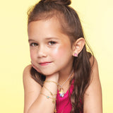 Boucles d'oreilles en émail - Petites fleurs roses - Girl Nation Default marque Girl Nation vendu par Veille sur toi