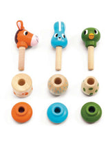 Djeco DJ06312 Jeu en bois - Rondamino animaux à viser - Djeco vendu par Veille sur toi