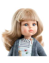 Paola Reina PR-4462 Poupée Las Amigas - Carla avec jumper bleu et veste grise - Paola Reina vendu par Veille sur toi