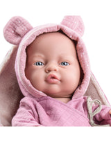 Paola Reina PR-5190 Poupée Los Bebitos - Bébé fille avec pyjama rose et couverture - Paola Reina vendu par Veille sur toi