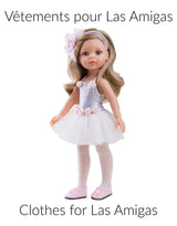 Paola Reina PR-54447 Vêtement pour poupée Las Amigas - Robe de ballerine blanche et argent - Paola Reina vendu par Veille sur toi