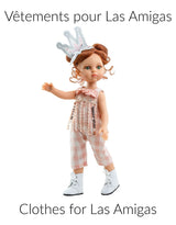 Paola Reina PR-54449 Vêtement pour poupée Las Amigas - Romper rose et couronne en tissu - Paola Reina vendu par Veille sur toi