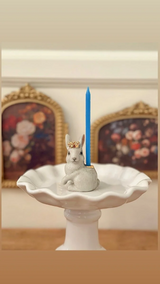 Camp Hollow SURCT0031 Porte-bougie en porcelaine - Lapin blanc royal - Camp Hollow vendu par Veille sur toi