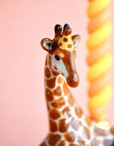 Camp Hollow SURCT0043 Porte-bougie en porcelaine - Cake Topper - Girafe - Camp Hollow vendu par Veille sur toi