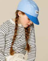 Caribou ⚜ Casquette en lin pour enfant - Duo bleu - Caribou vendu par Veille sur toi