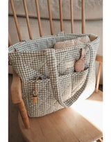 Dans le sac ⚜ DIAP-BAG-GING-SAG Sac à couche - Vichy sauge - Dans le sac vendu par Veille sur toi