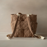 Dans le sac ⚜ Quilted-Convertible-Backpack-Tan Sac à dos matelassé convertible - Tan - Dans le sac vendu par Veille sur toi