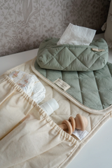 Dans le sac ⚜ Quilted-wipes-case-mint Étui à lingettes matelassé - Menthe - Dans le sac vendu par Veille sur toi