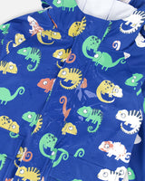 Deux par Deux Blue rain jumpsuit with color-changing chameleon print vendu par Veille sur toi