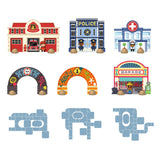 Djeco DJ05499 Casse-tête circuit géant Crazy Motors - Puzzl'Up Ville-Géant - Djeco vendu par Veille sur toi