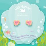 Girl Nation GN-J369s Boucles d'oreilles en émail - Axolotl - Girl Nation vendu par Veille sur toi