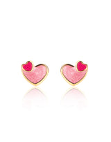 Girl Nation GN-J372s Boucles d'oreilles en émail - Coeur de mon coeur - Girl Nation vendu par Veille sur toi