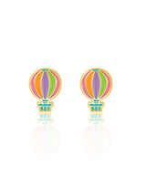 Girl Nation GN-J453S Boucles d'oreilles en émail - Montgolfière - Girl Nation vendu par Veille sur toi