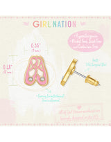 Girl Nation GN-J456s Boucles d'oreilles en émail - Chaussons de ballet - Girl Nation vendu par Veille sur toi
