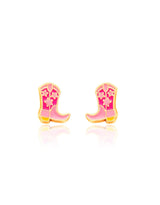 Girl Nation GN-J467s Boucles d'oreilles en émail - Bottes de cowgirl - Girl Nation vendu par Veille sur toi