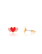 Girl Nation GN-J509S02 Boucles d'oreilles en émail - Coeurs ailés - Girl Nation vendu par Veille sur toi