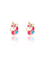 Girl Nation GN-J537S02 Boucles d'oreilles en émail - Licorne - Girl Nation vendu par Veille sur toi
