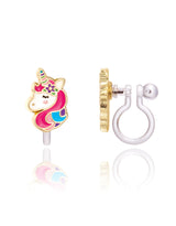Girl Nation GN-J537S02C Boucles d'oreilles à clip en émail - Licorne - Girl Nation vendu par Veille sur toi