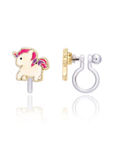 Girl Nation GN-J537S08C Boucles d'oreilles à clip en émail - Licorne magique - Girl Nation vendu par Veille sur toi