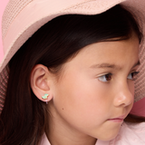 Girl Nation GN-J541s07c Boucles d'oreilles à clip en émail - Papillon rose - Girl Nation vendu par Veille sur toi