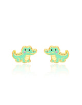 Girl Nation GN-J547s Boucles d'oreilles en émail - Crocodile - Girl Nation vendu par Veille sur toi