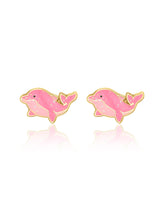 Girl Nation GN-J551S05 Boucles d'oreilles en émail - Dauphin éblouissant - Girl Nation vendu par Veille sur toi
