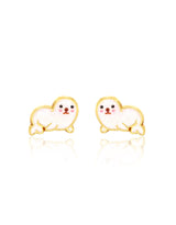 Girl Nation GN-J555s Boucles d'oreilles en émail - Phoque - Girl Nation vendu par Veille sur toi