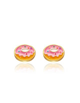 Girl Nation GN-J561s05 Boucles d'oreilles en émail - Beigne rose - Girl Nation vendu par Veille sur toi
