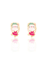 Girl Nation GN-J571S03 Boucles d'oreilles en émail - Chat Ballerine - Girl Nation vendu par Veille sur toi