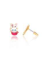 Girl Nation GN-J581S05 Boucles d'oreilles en émail - Lapin sirène rose - Girl Nation vendu par Veille sur toi