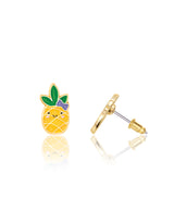 Girl Nation GN-J590S Boucles d'oreilles en émail - Ananas Kawaii - Girl Nation vendu par Veille sur toi