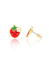 Girl Nation GN-J592S Boucles d'oreilles en émail - Fraise mignonne - Girl Nation vendu par Veille sur toi