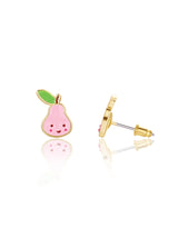 Girl Nation GN-J593s Boucles d'oreilles en émail - Poire rose - Girl Nation vendu par Veille sur toi