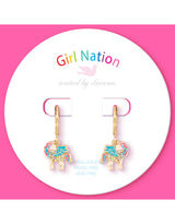Girl Nation GN-J624E Boucles d'oreilles suspendues - Licorne magique - Girl Nation vendu par Veille sur toi
