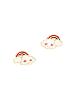 Girl Nation GN-J7112GS Coffret cadeau collier & boucles d'oreilles - Arc-en-ciel & nuage - Girl Nation vendu par Veille sur toi