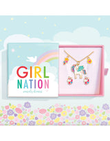 Girl Nation GN-J7115GS Coffret cadeau collier & boucles d'oreilles - Licorne - Girl Nation vendu par Veille sur toi