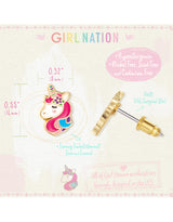 Girl Nation GN-J7115GS Coffret cadeau collier & boucles d'oreilles - Licorne - Girl Nation vendu par Veille sur toi