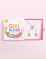 Girl Nation GN-J7123GS Coffret cadeau collier & boucles d'oreilles - Licorne magique - Girl Nation vendu par Veille sur toi