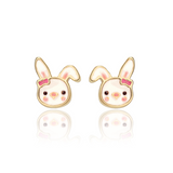 Girl Nation GN-J7135GS Coffret cadeau collier & boucles d'oreilles - Lapin et fleurs - Girl Nation vendu par Veille sur toi