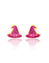 Girl Nation GN-JH524s Boucles d'oreilles en émail - Chapeau de sorcière brillant - Girl Nation vendu par Veille sur toi