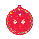 Girl Nation GN-JX511s Boucles d'oreilles en émail - Père Noël joyeux - Girl Nation vendu par Veille sur toi