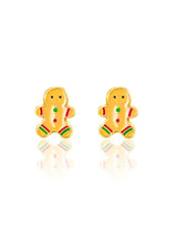 Girl Nation GN-JX517s Boucles d'oreilles en émail - Bonhomme de pain d'épices - Girl Nation vendu par Veille sur toi