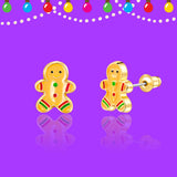 Girl Nation GN-JX517s Boucles d'oreilles en émail - Bonhomme de pain d'épices - Girl Nation vendu par Veille sur toi