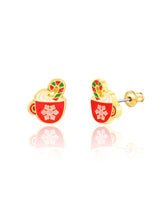 Girl Nation GN-JX521s Boucles d'oreilles en émail - Chocolat chaud - Girl Nation vendu par Veille sur toi