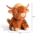 Itzy Ritzy 306701942 Peluche câline - Wyatt la vache Highland - Sweetie Snuggles™ - Itzy Ritzy vendu par Veille sur toi