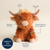 Itzy Ritzy 306701942 Peluche câline - Wyatt la vache Highland - Sweetie Snuggles™ - Itzy Ritzy vendu par Veille sur toi